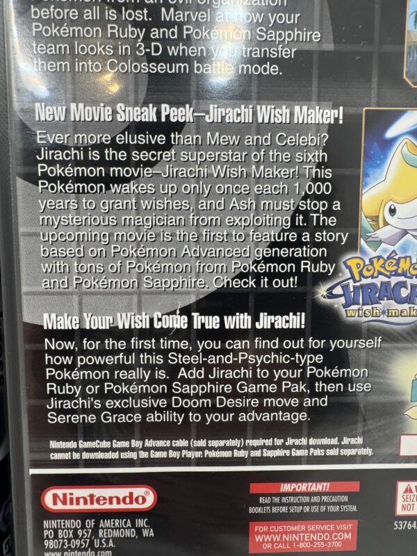 Pokemon XD CIB W Poster & Pokemon Colosseum Bonus Disc With Insert - Image 12