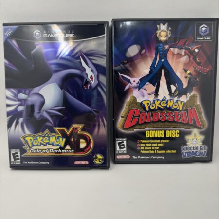 Pokemon XD CIB W Poster & Pokemon Colosseum Bonus Disc With Insert