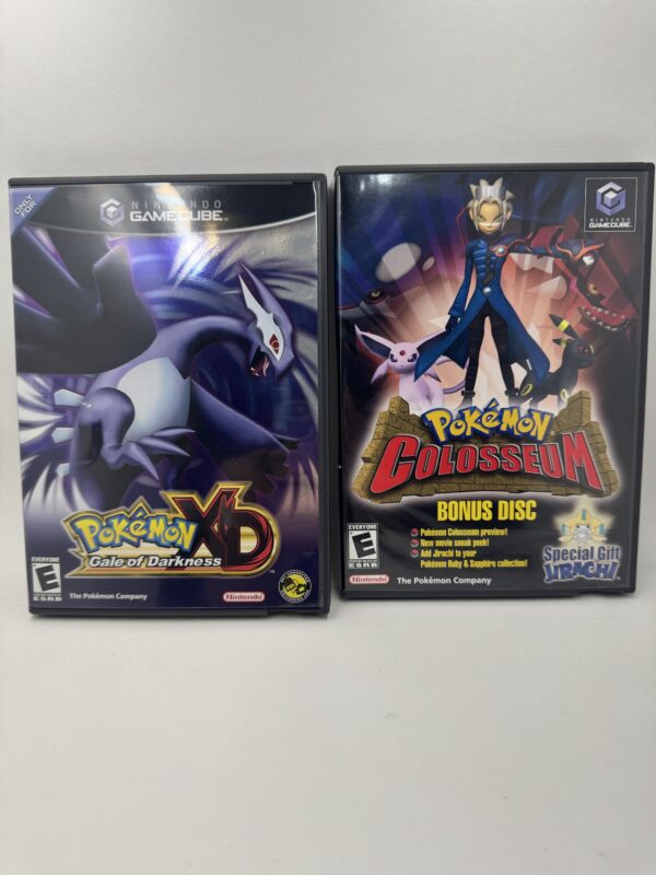 Pokemon XD CIB W Poster & Pokemon Colosseum Bonus Disc With Insert